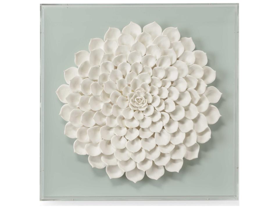 Succulent Wall Sculpture in Acrylic Frame designed by Claire Bell