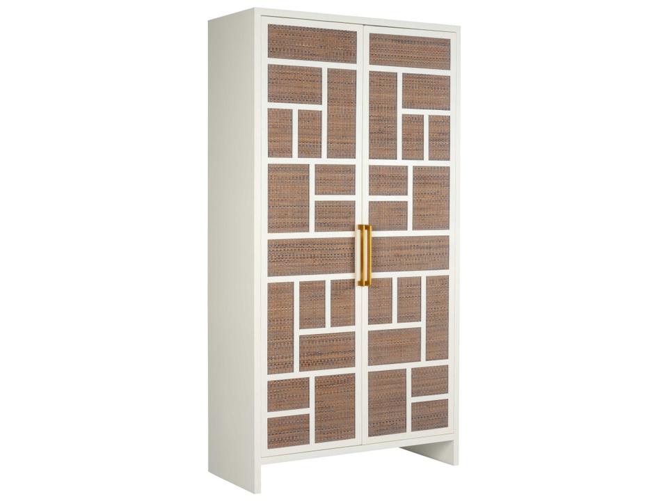 Shayla Copas Abel Cabinet White and Cream with Gold Hardware