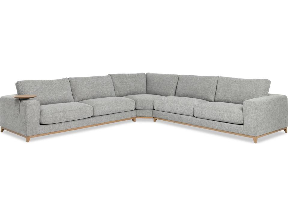 Donovan 5-Seat Modular Fabric Sectional Sofa in Gray