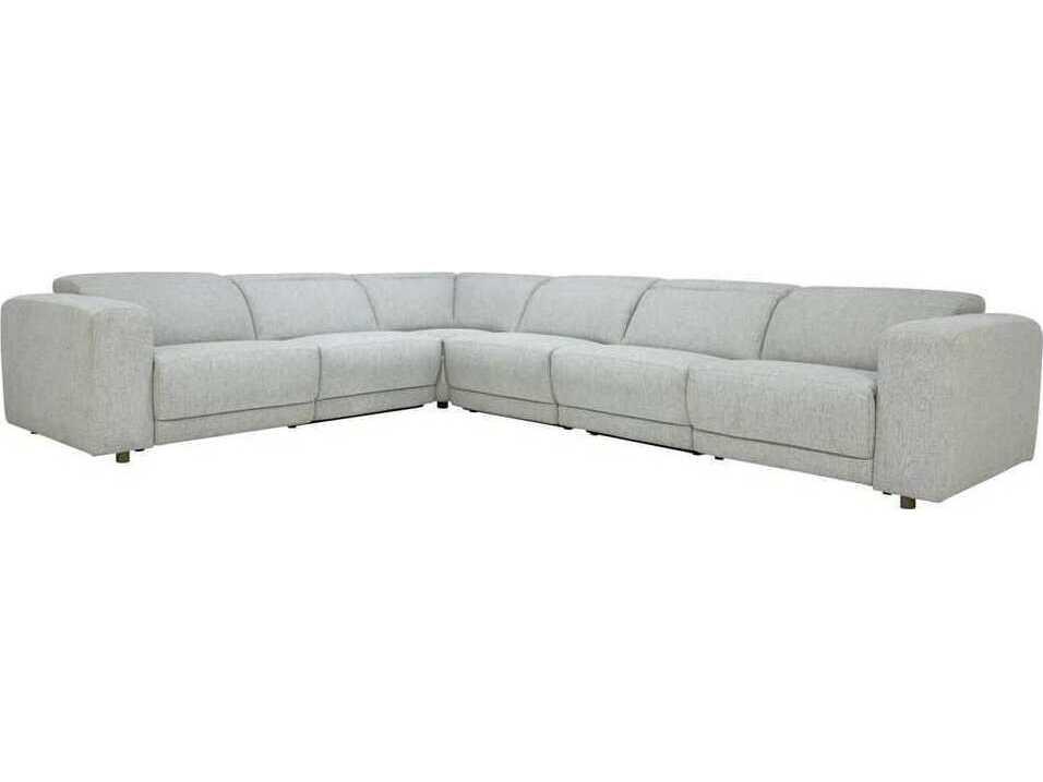 Knoxville 6-Piece Power Reclining Fabric Sectional in Gray