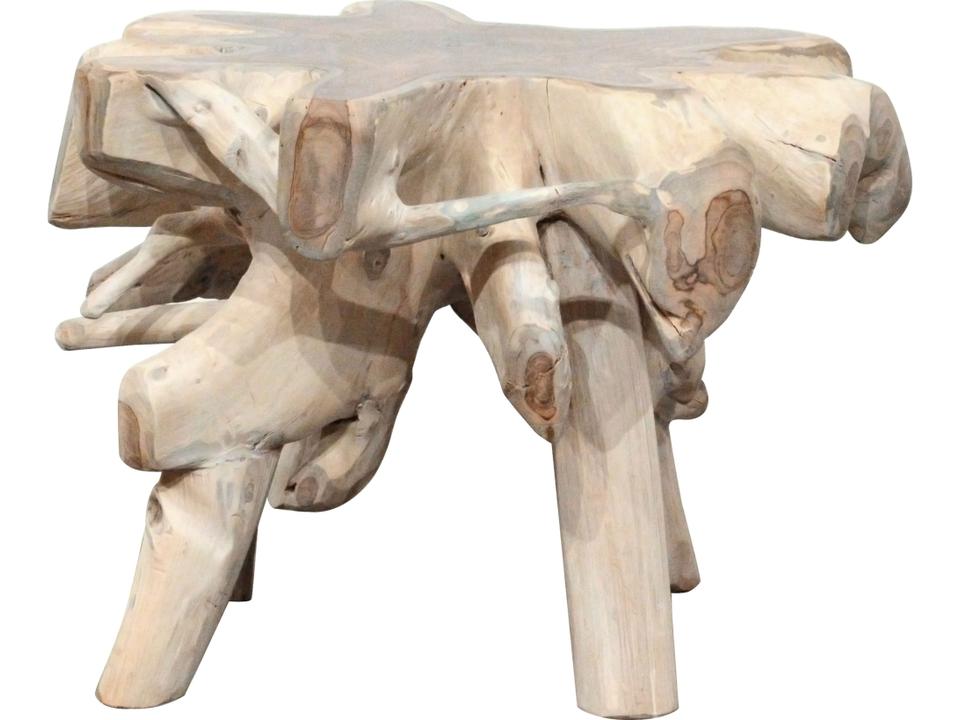 Cypress Accent End Table in Natural Teak Root Wood