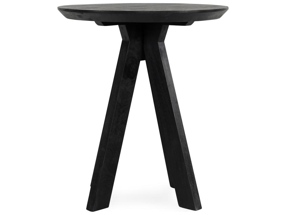 Rodrigo Round Counter Table in Black Mango Wood