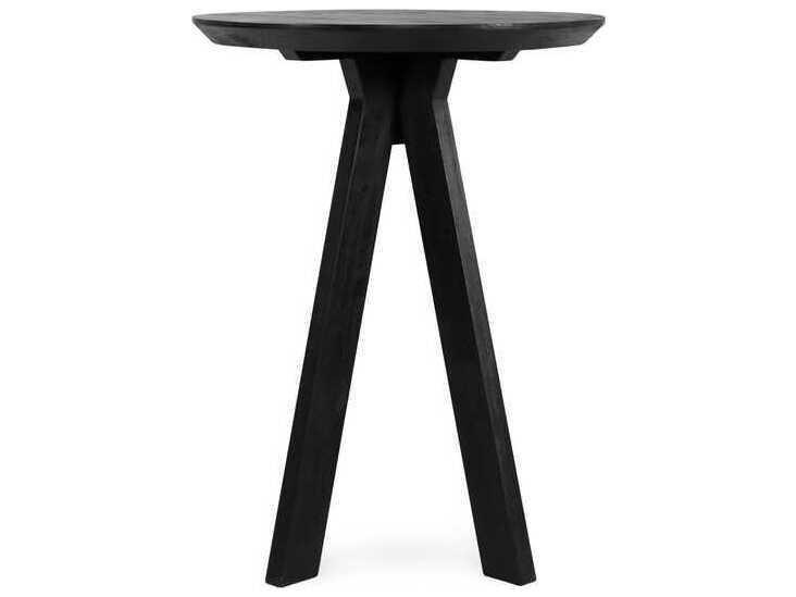 Rodrigo Round Bar Table in Black Mango Wood