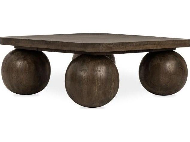 Delyla Square Coffee Table in Pecan Brown Mango Wood