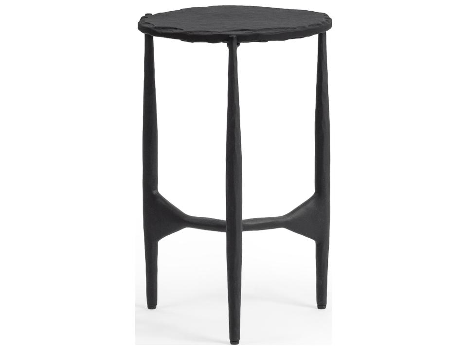 Luka Stone and Iron End Table