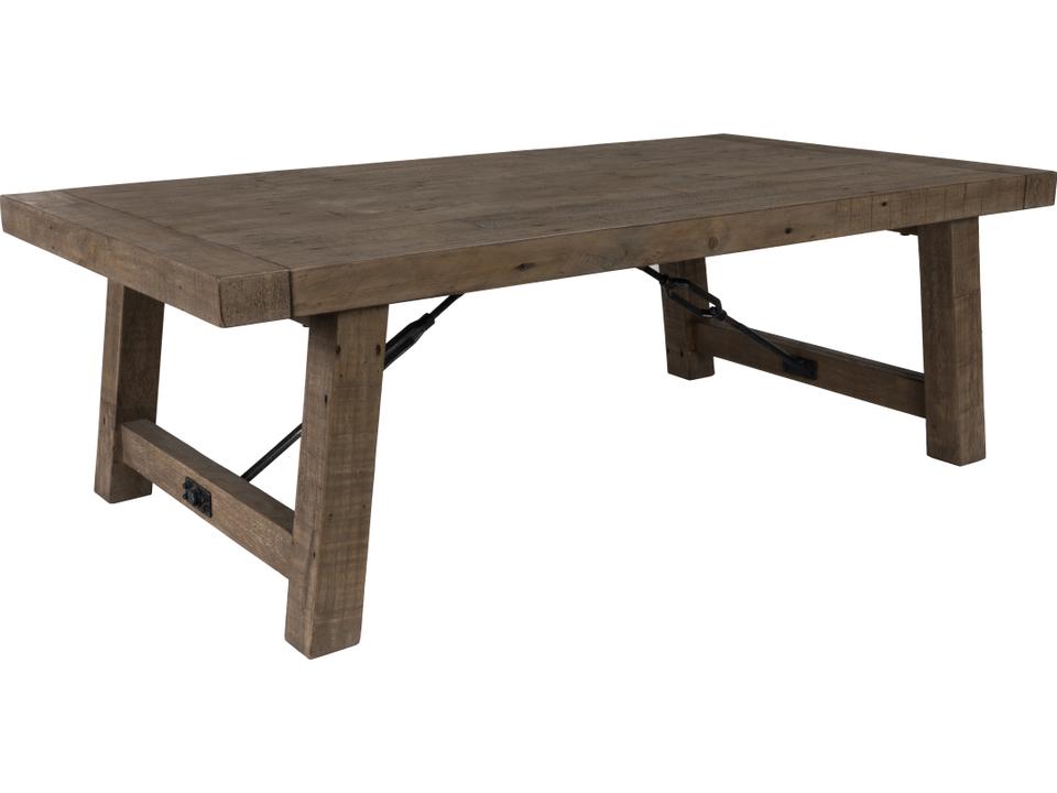 Tuscany 55-Inch Rectangle Coffee Table in Distressed Brown Reclaimed Pine