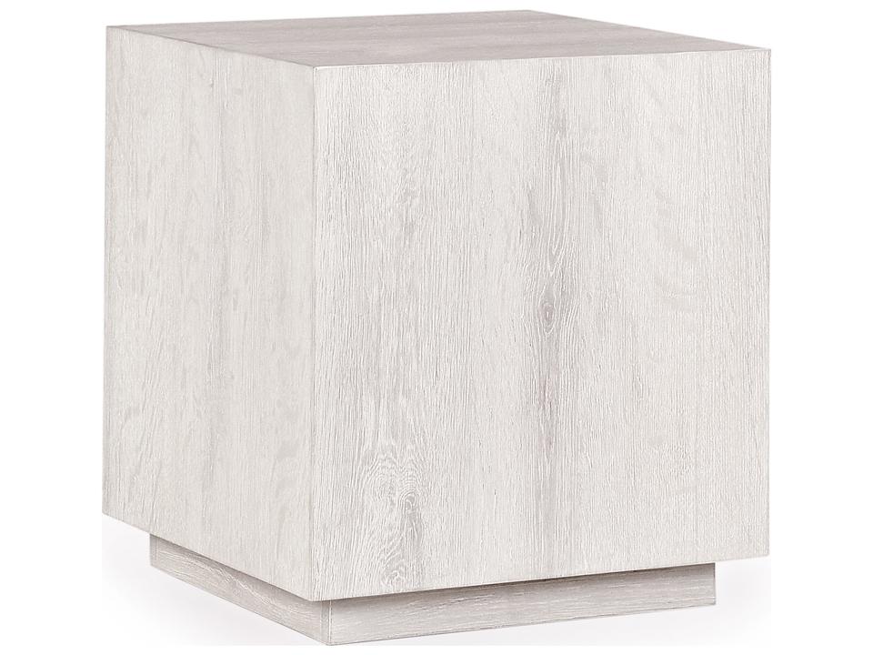 Layne 20 Inch Square End Table in White Wash Oak Veneer