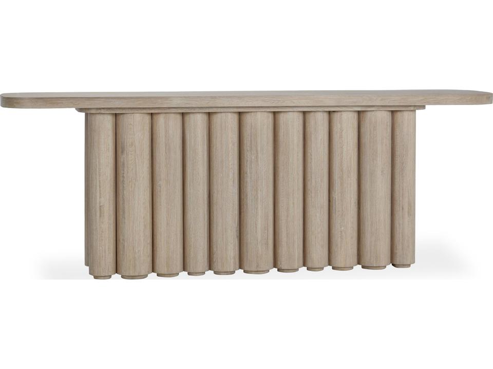 Tiber 90-Inch Rectangle Console Table White Washed Oak Wood