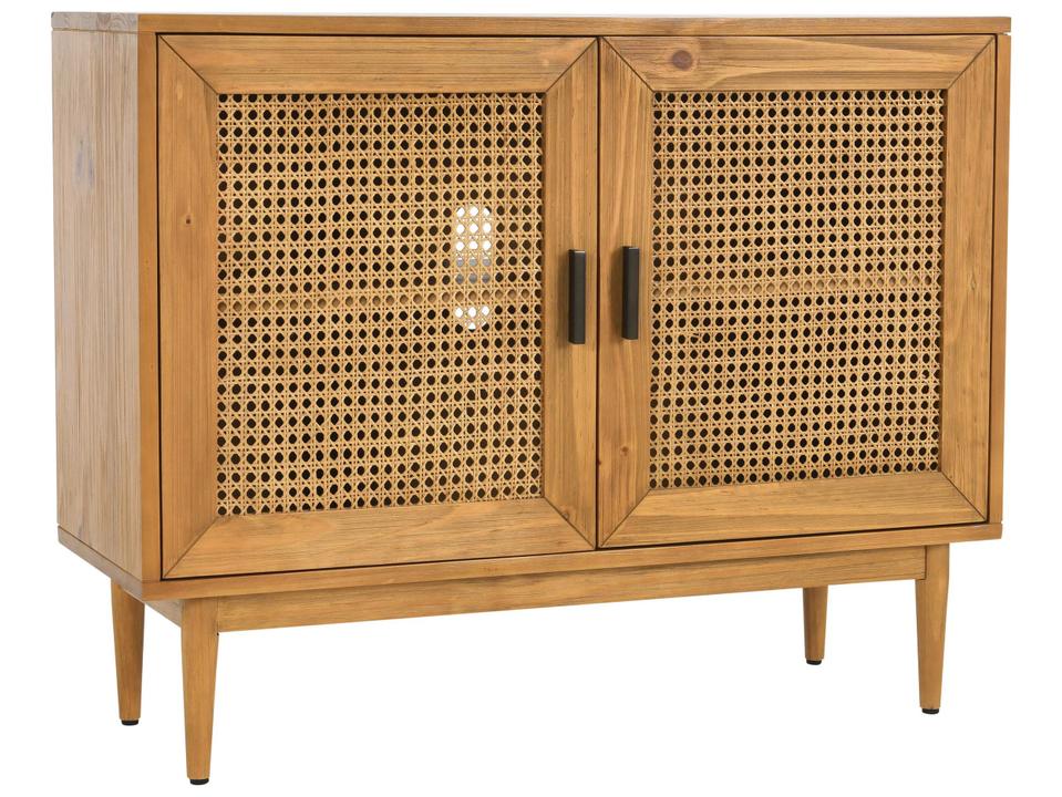 Edris Natural Brown Pine Wood Accent Chest