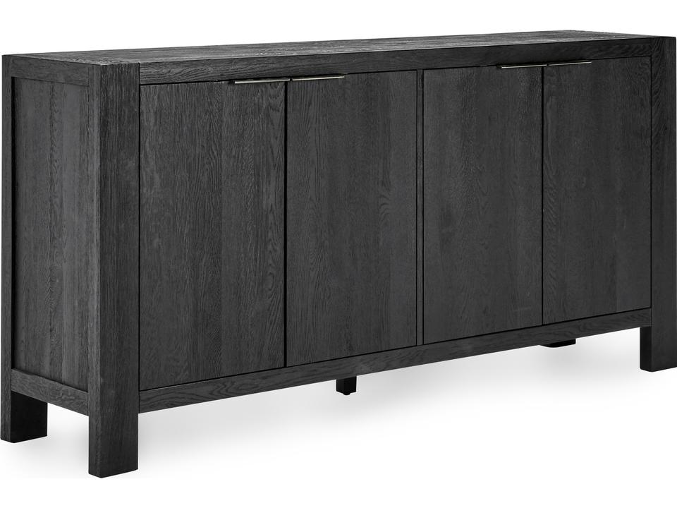 Parsons 72" Oak Wood Matte Black Sideboard