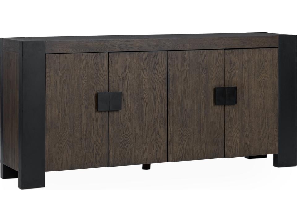Deaven 78" Oak Wood Toasted Brown Sideboard