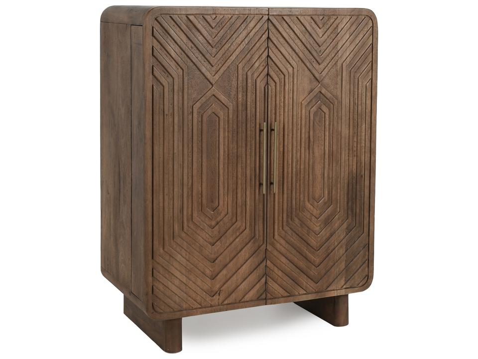 Holmes Bar Cabinet in Light Brown Mango Wood