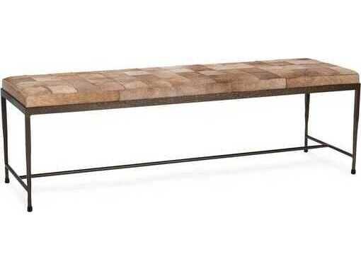 Achen Brown Fur Accent Bench