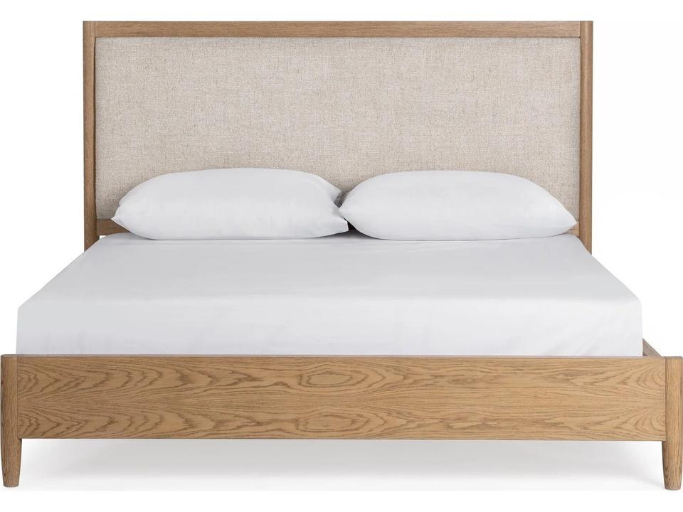 Alisen Oak Wood King Bed