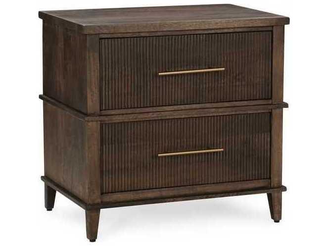 Westlake 2-Drawer Nightstand in Solid Mango Wood Kona Brown