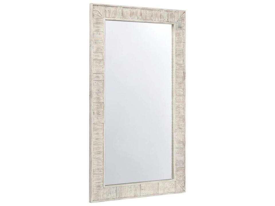 Astrid Rectangular Floor Mirror with Whitewashed Reclaimed Pine Frame
