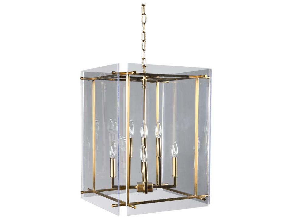 Kiran 8-Light Chandelier in Gold Iron and Acrylic