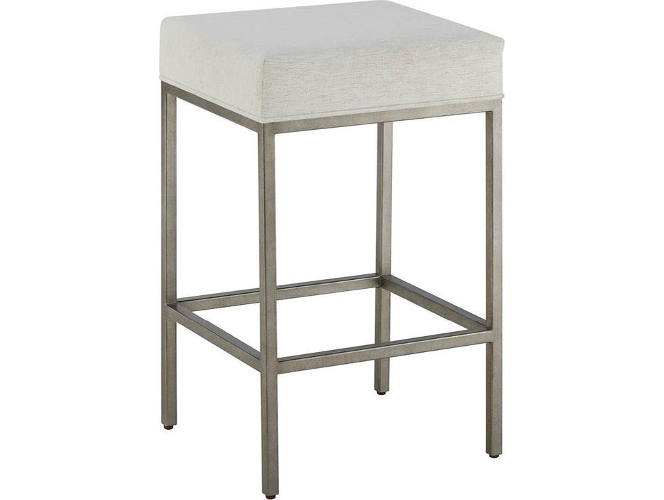 Oasis Upholstered Console Stool in Nomad Snow Fabric