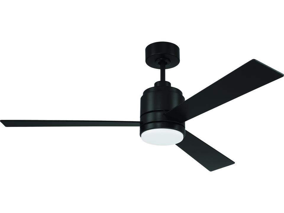 McCoy 42-Inch 3-Blade Indoor Ceiling Fan with LED Light in Flat Black