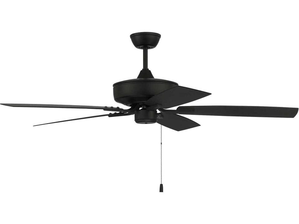 Pro Plus 52-Inch 5-Blade Outdoor Ceiling Fan in Flat Black