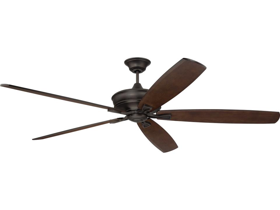 Santori 72-Inch 5-Blade Indoor Outdoor Ceiling Fan in Espresso with Walnut Blades