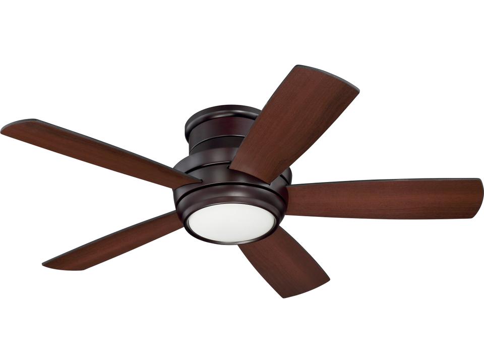 Tempo 44-Inch 5-Blade Indoor Flush Mount Ceiling Fan in Oiled Bronze