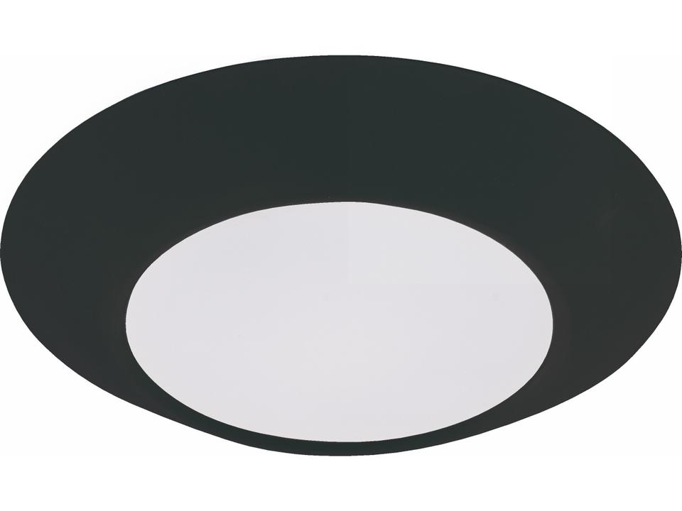 Slim Line 5.9-Inch LED Flush Outdoor Ceiling Light in Flat Black