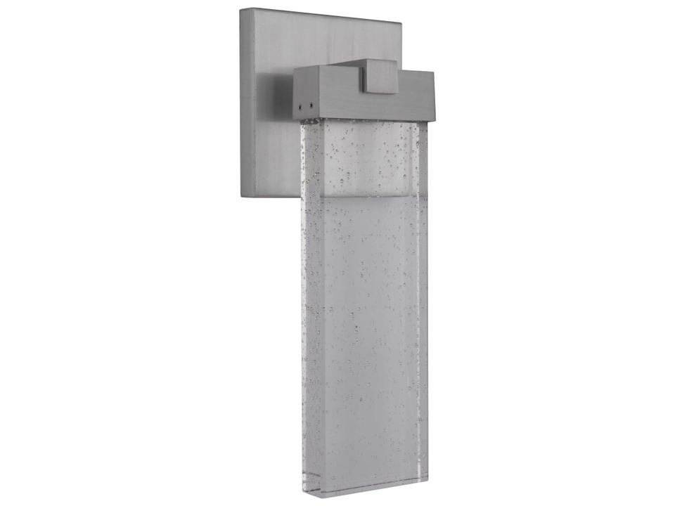Aria 1-Light LED Outdoor Wall Sconce in Satin Aluminum