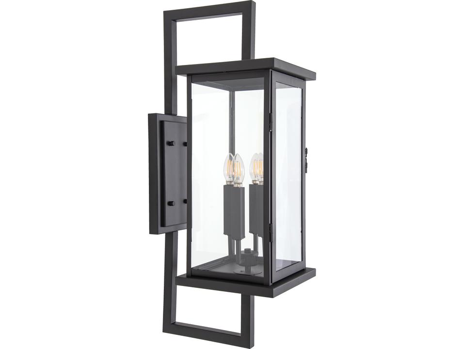 Jordan 4-Light Outdoor Wall Lantern in Textured Black