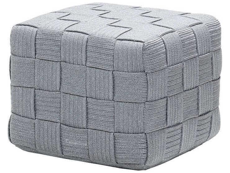 Cube Footstool in Light Grey Soft Rope