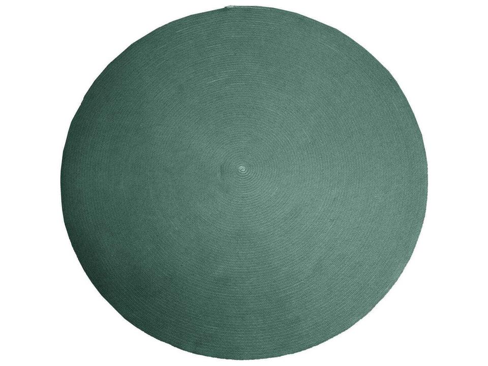 Outdoor Rug Circle Collection Flat Weave Dark Green
