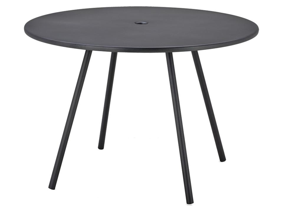 Cane-line Area 43-Inch Round Aluminium Dining Table in Lava Grey
