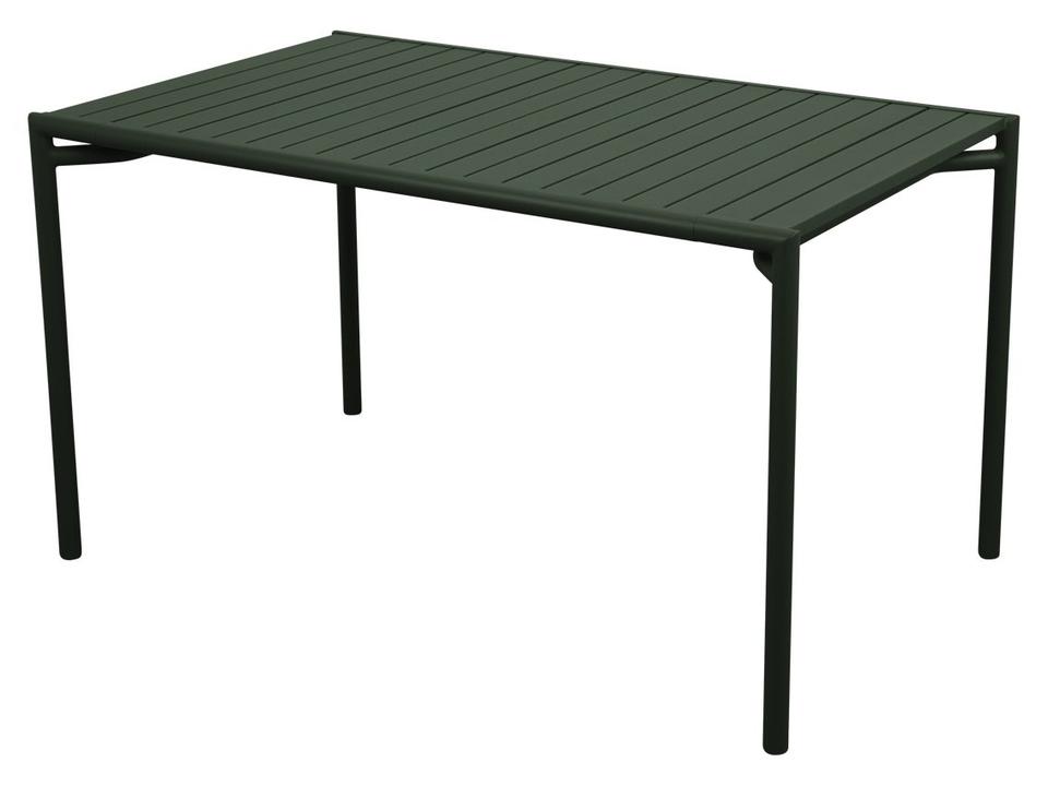 Bliss Rectangular Aluminum Dining Table in Dark Green