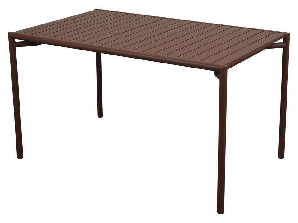Bliss Rectangular Aluminium Dining Table in Desert Red