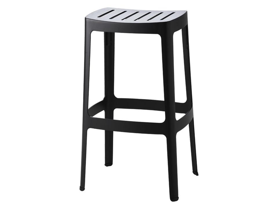 Cut 30-Inch Aluminum Bar Chair in Black