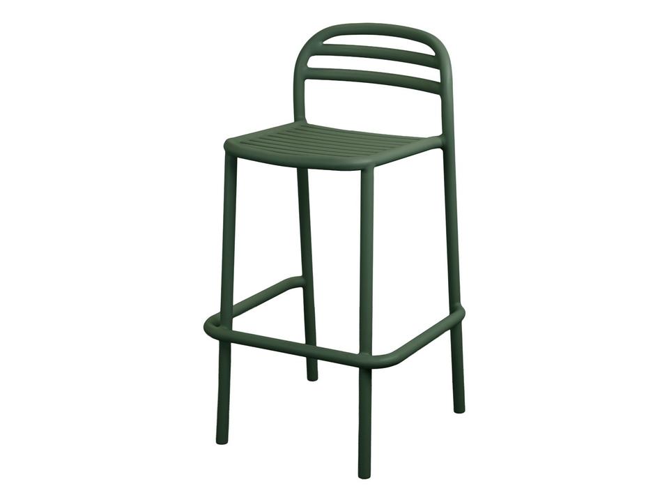 Bliss Dark Green Aluminium Bar Chair