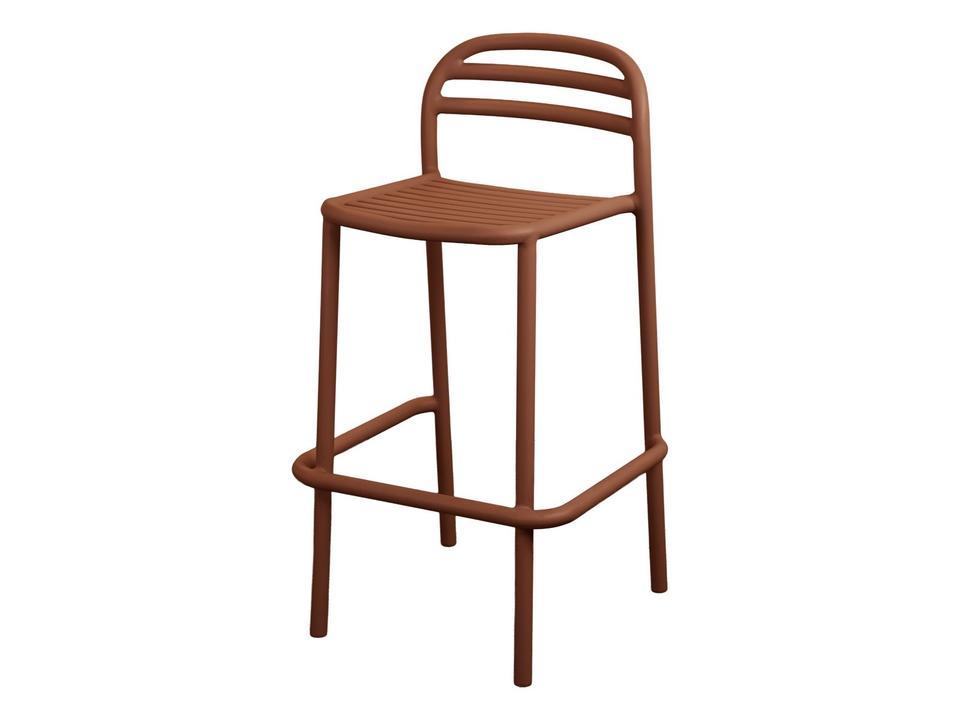 Bliss Desert Red Aluminium Bar Chair