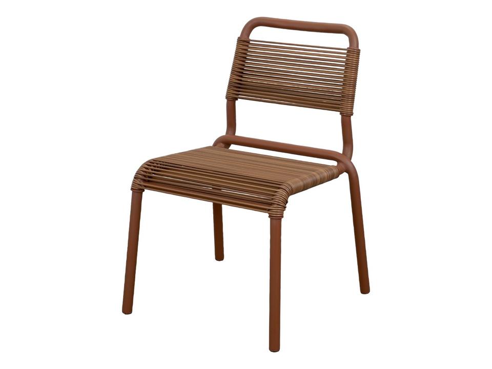 Cane-line Al Dente Dining Side Chair with Desert Red Weave