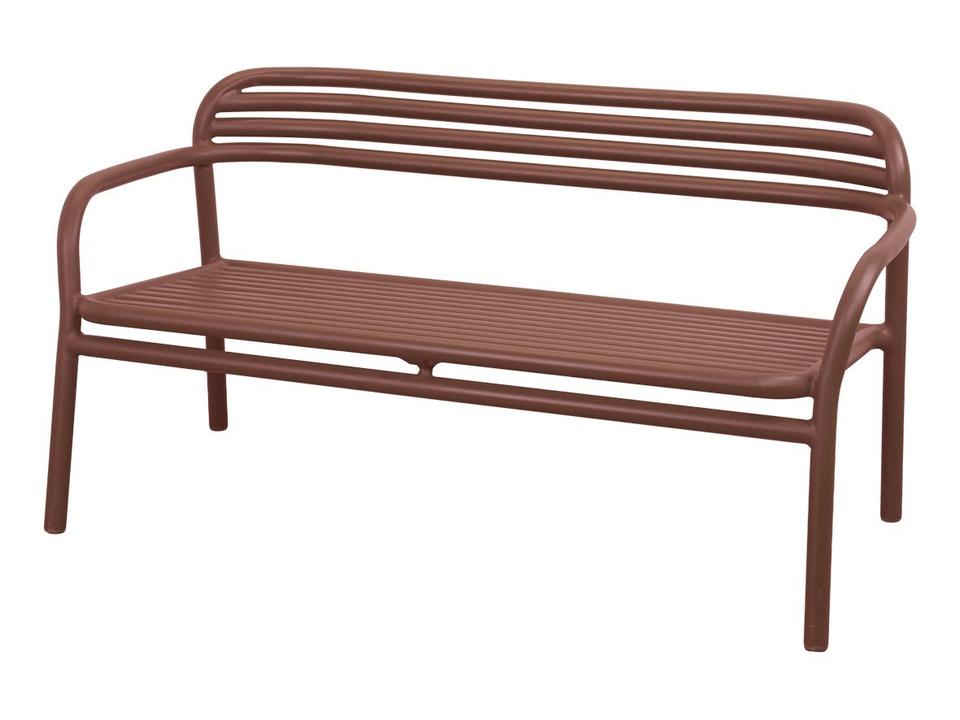 Bliss 2-Seater Aluminum Sofa in Desert Red