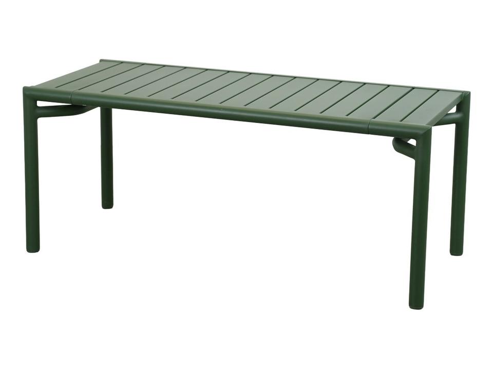 Bliss Aluminum Coffee Table Bench in Dark Green