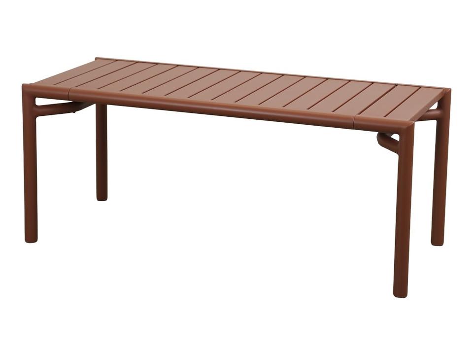 Bliss Coffee Table Bench in Desert Red Aluminum