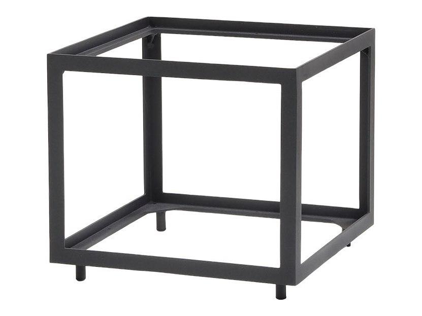 Level Small Aluminum Coffee Table Base in Lava Grey