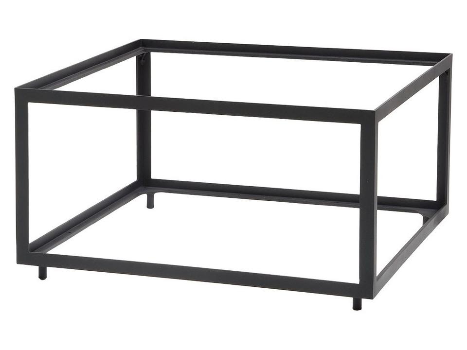 Cane Line Level Large Coffee Table Base in Lava Grey Aluminum