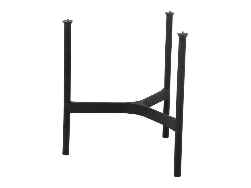 Cane-line Twist Small Aluminum Coffee Table Base in Lava Grey