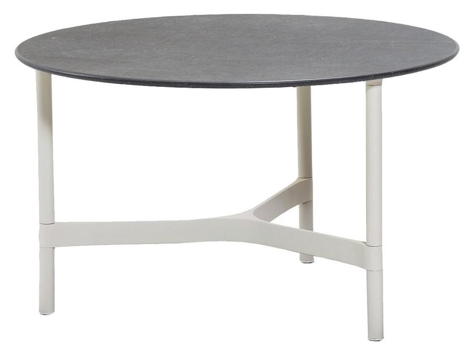 Cane Line Twist Medium Round Coffee Table Base in Sand Aluminum