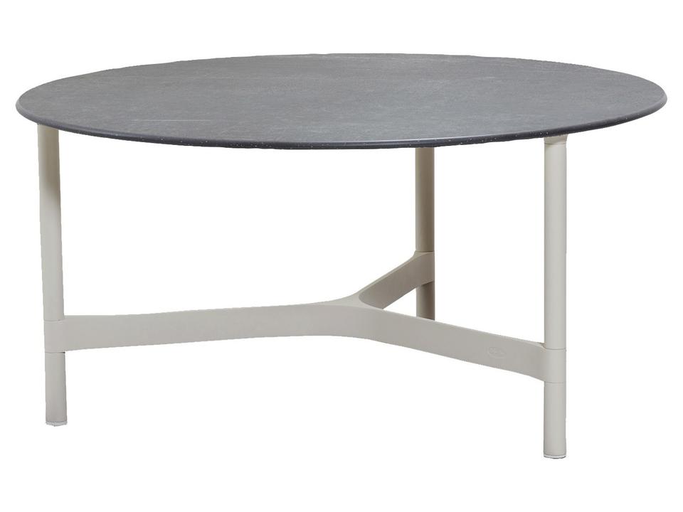 Cane-line Twist Large Round Coffee Table Base in Sand Aluminum