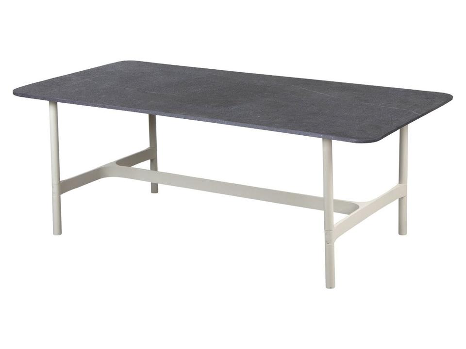 Twist Rectangular Aluminum Coffee Table Base in Sand