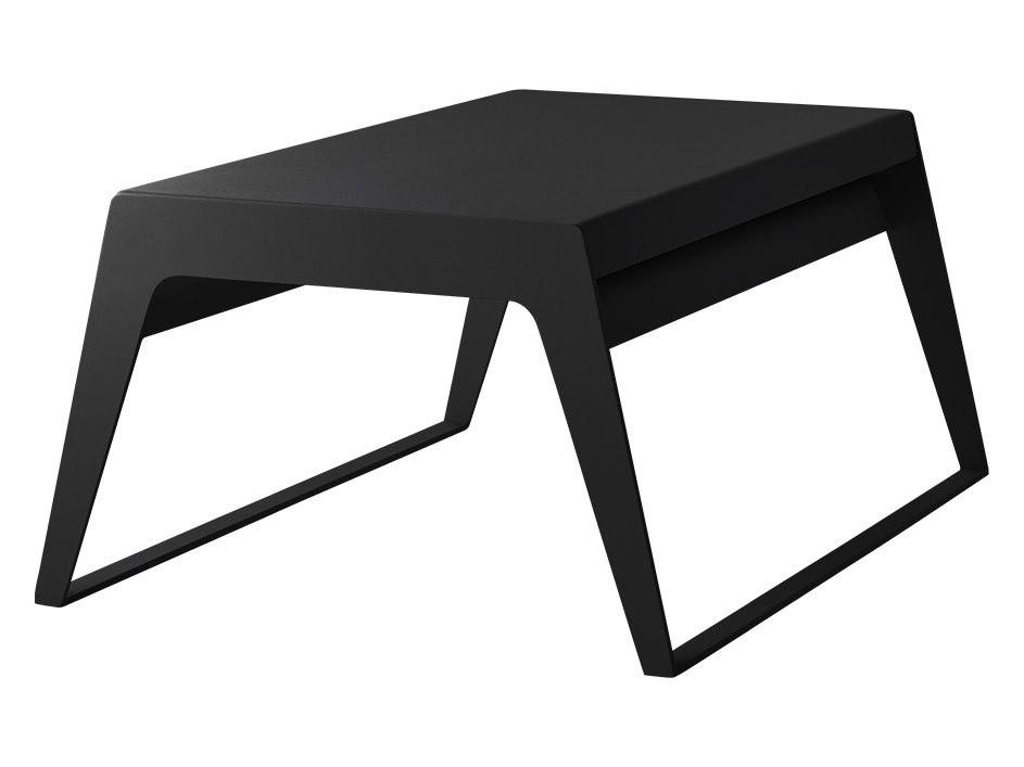 Chill-Out Dual Height Aluminum Coffee Table in Lava Grey