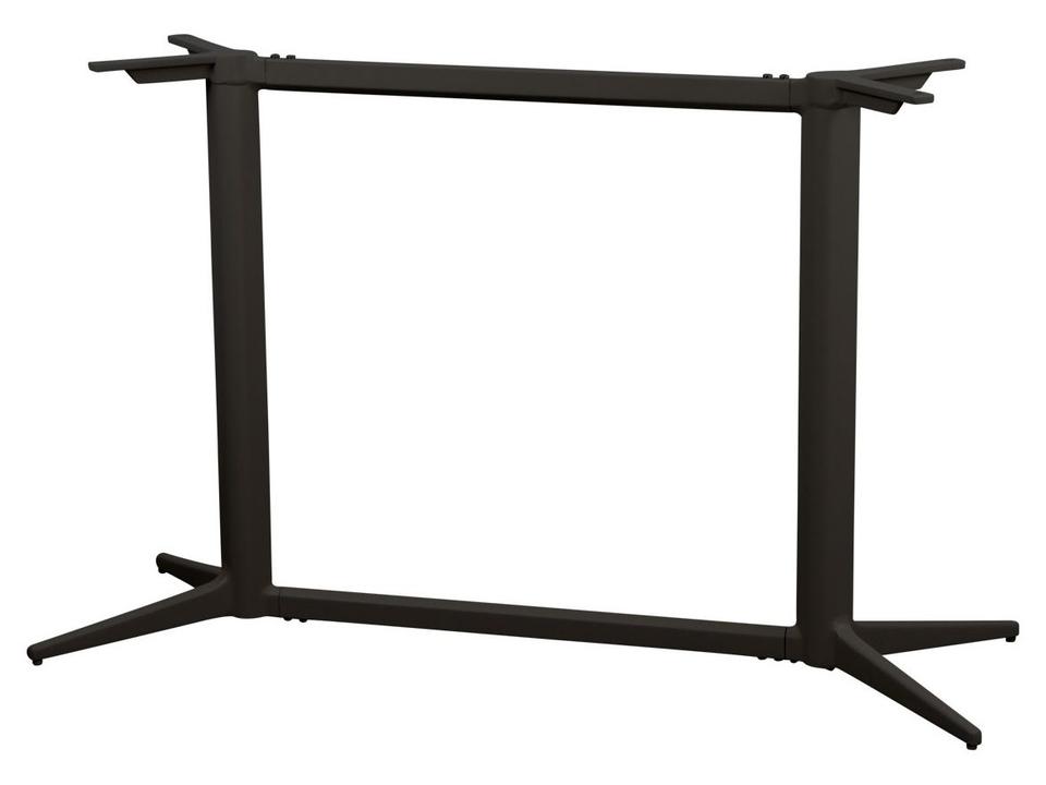 Drop Lava Grey Aluminum Rectangular Cafe Table Base
