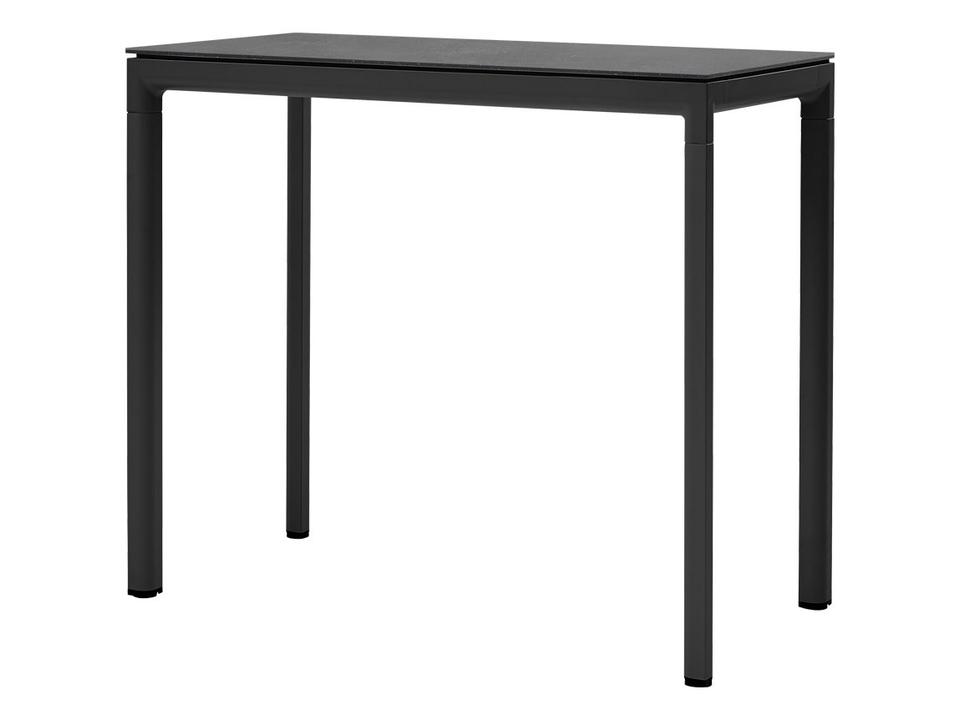 Drop 59-Inch Lava Grey Aluminum Bar Table Base